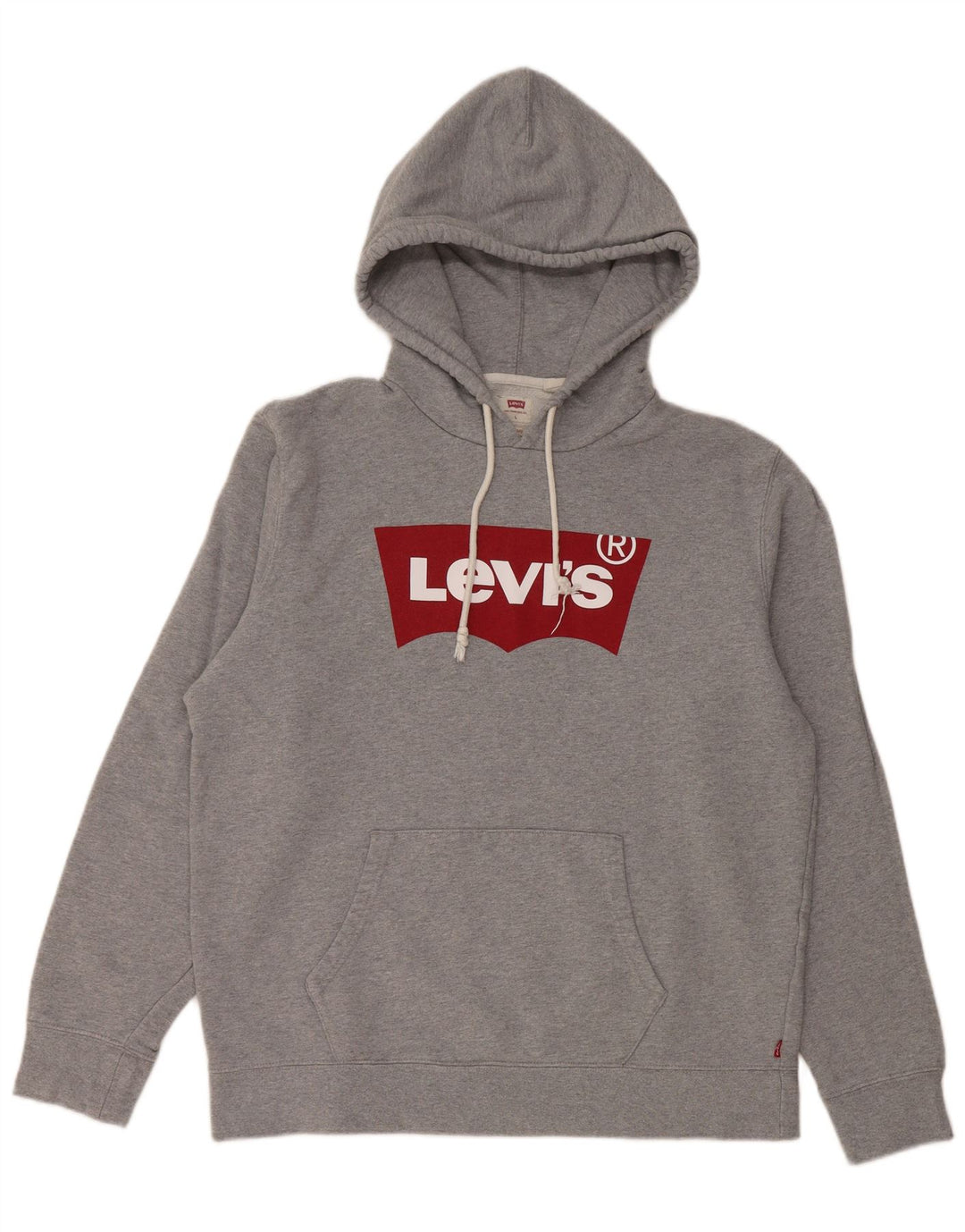 LEVI'S muška majica s kapuljačom standardnog kroja, veliki sivi pamuk