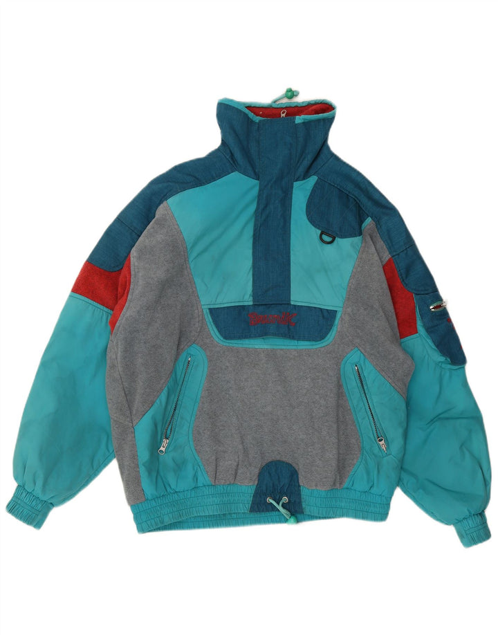 Brunik muška anorak jakna od flisa UK 40 Large Blue Colourblock poliester