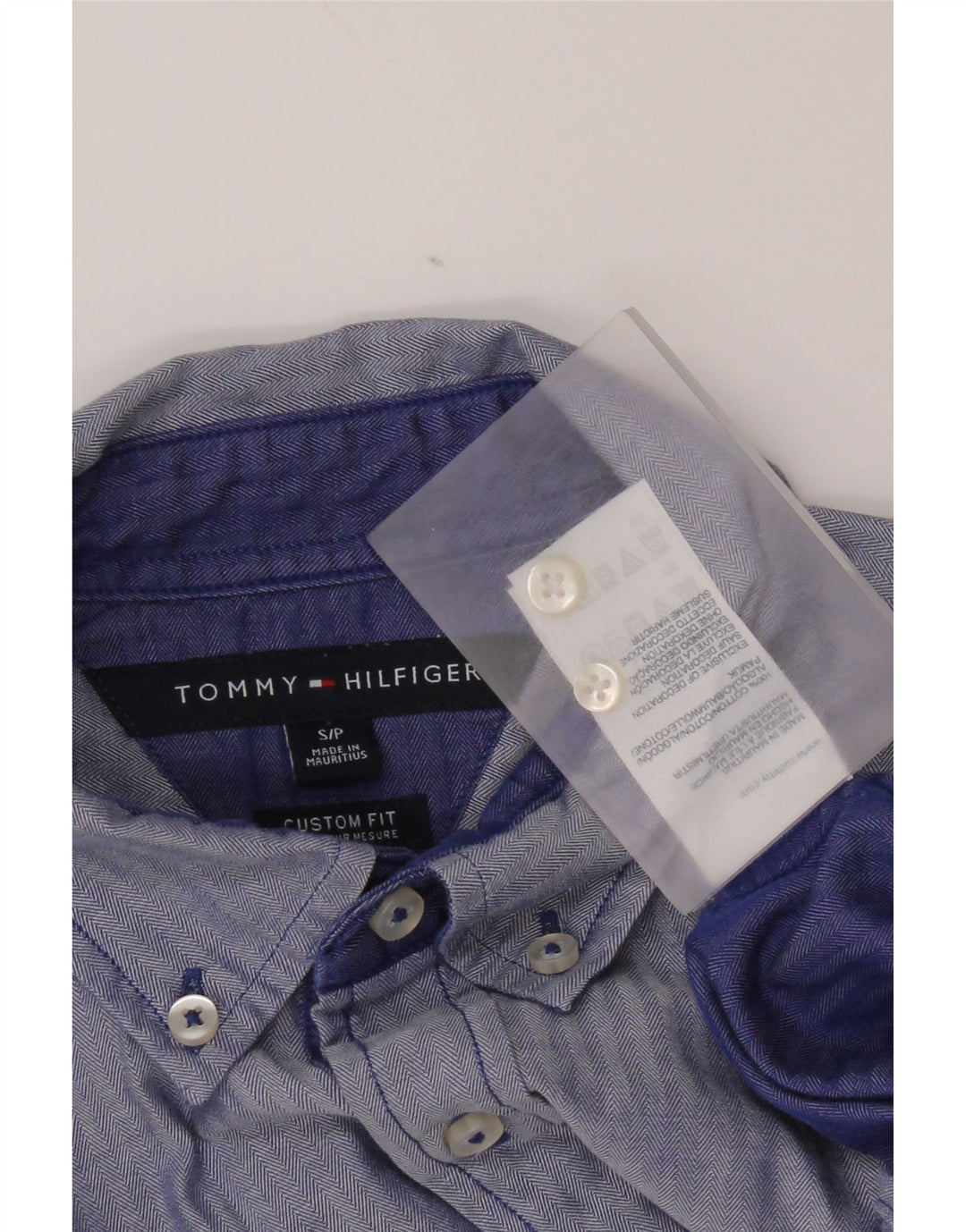 Tommy Hilfiger muška majica prilagođenog kroja Mala plava pamučna