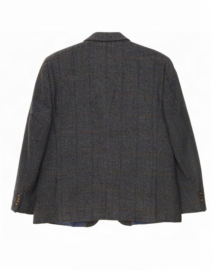 Harris Tweed muški sako sa 2 gumba IT 52 XL siva karirana vuna