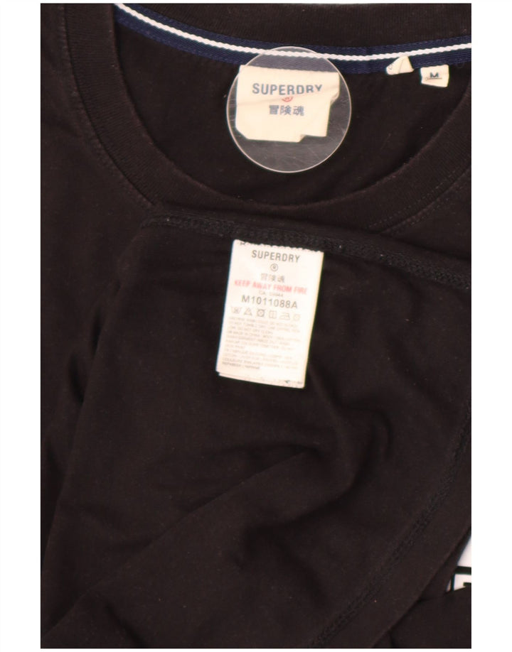 Superdry muška grafička majica kratkih rukava Srednji crni pamuk