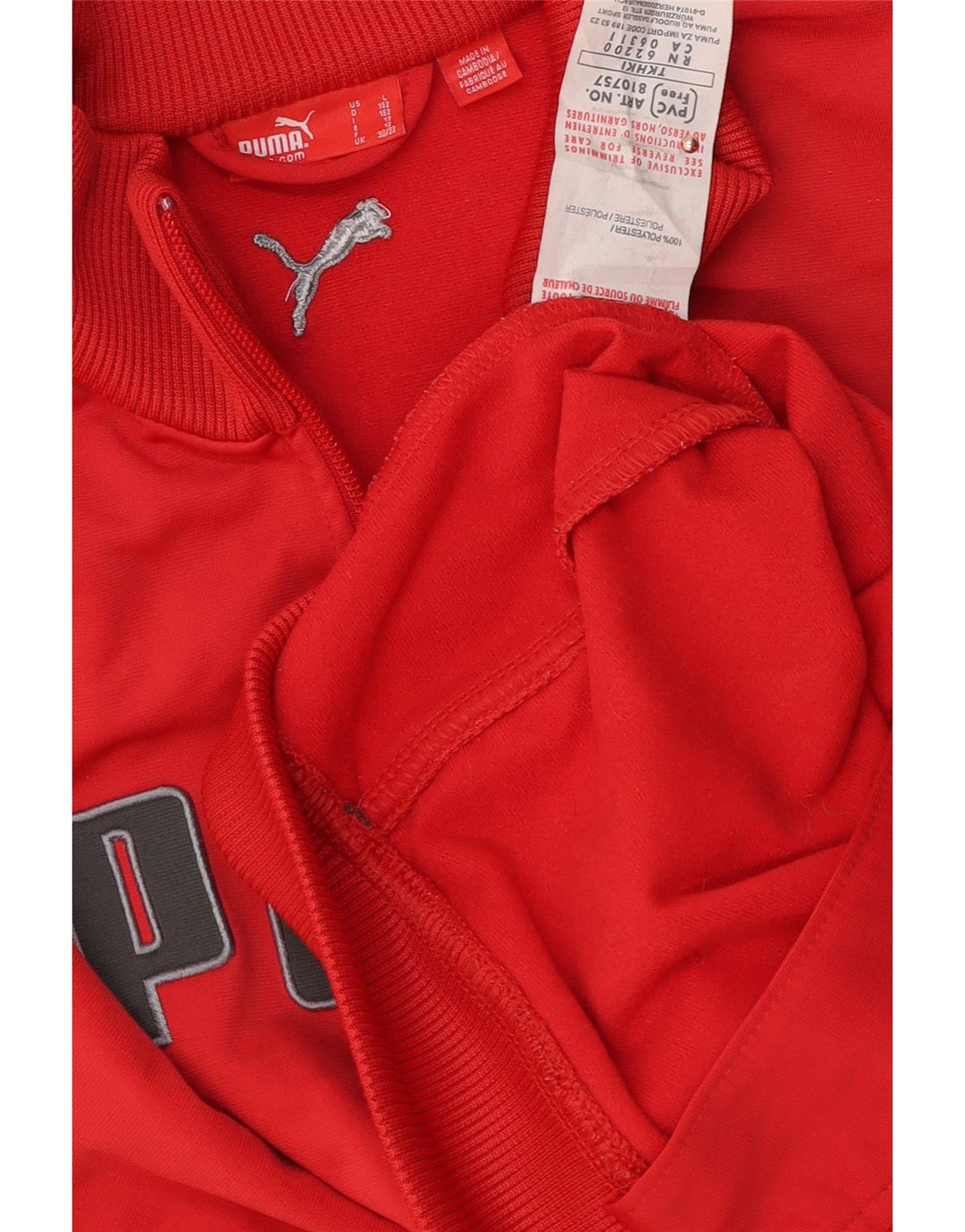 Puma Boys Graphic Trenirka Gornja jakna 11-12 godina crvena poliester