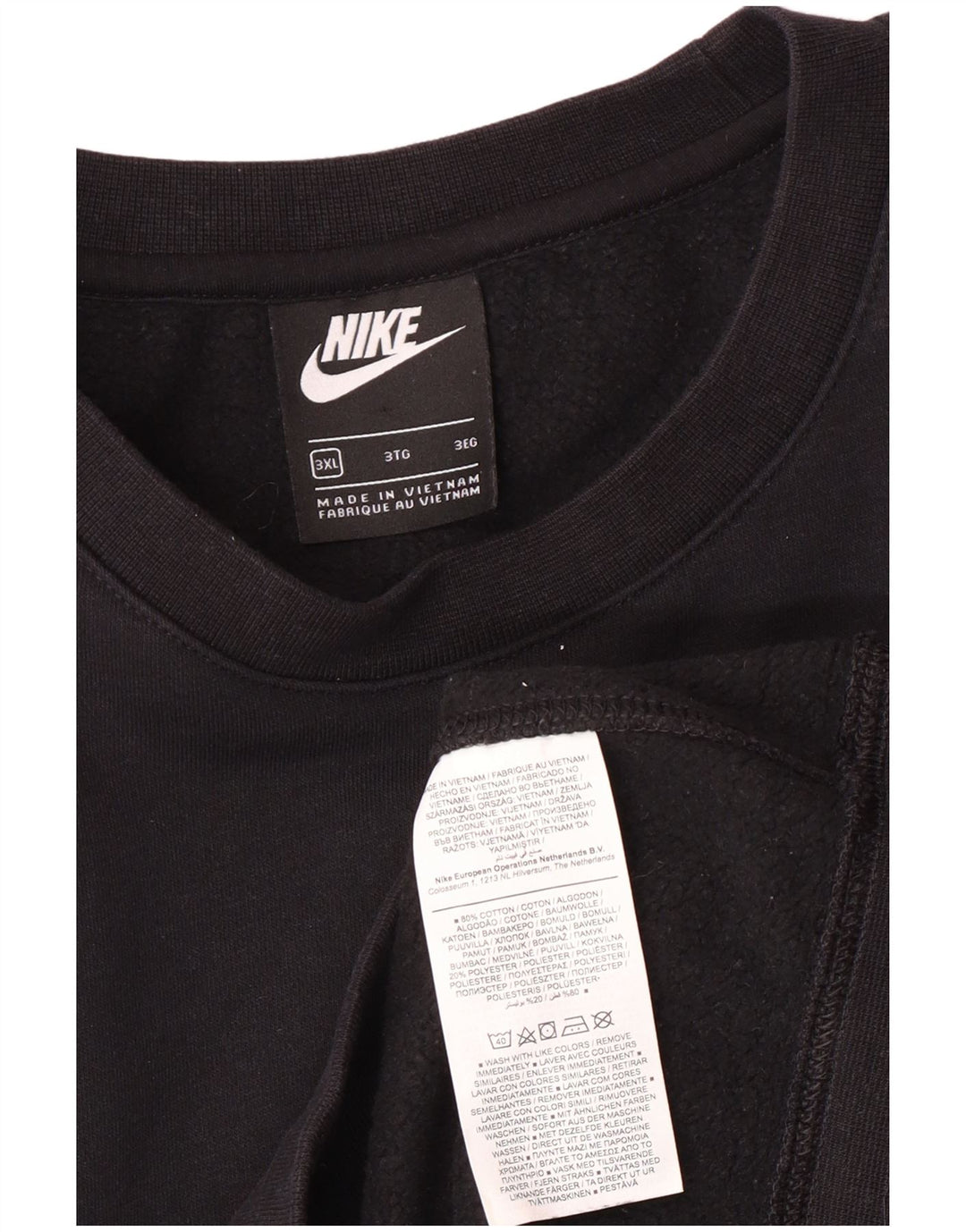 Nike muški džemperi 3XL crni pamuk