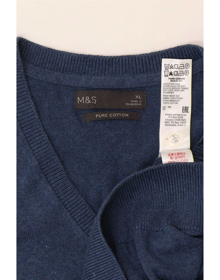 Marks & Spencer muški prsluk bez rukava XL tamnoplavi pamuk