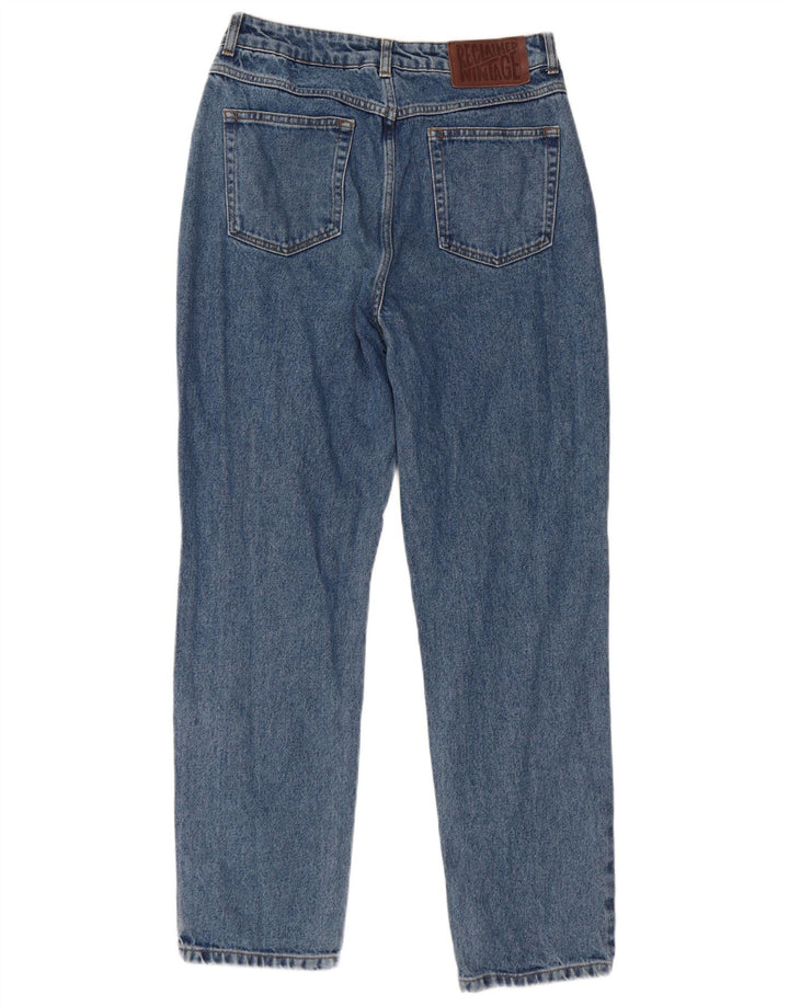 VINTAGE Womens Straight Jeans W30 L29 Blue Cotton