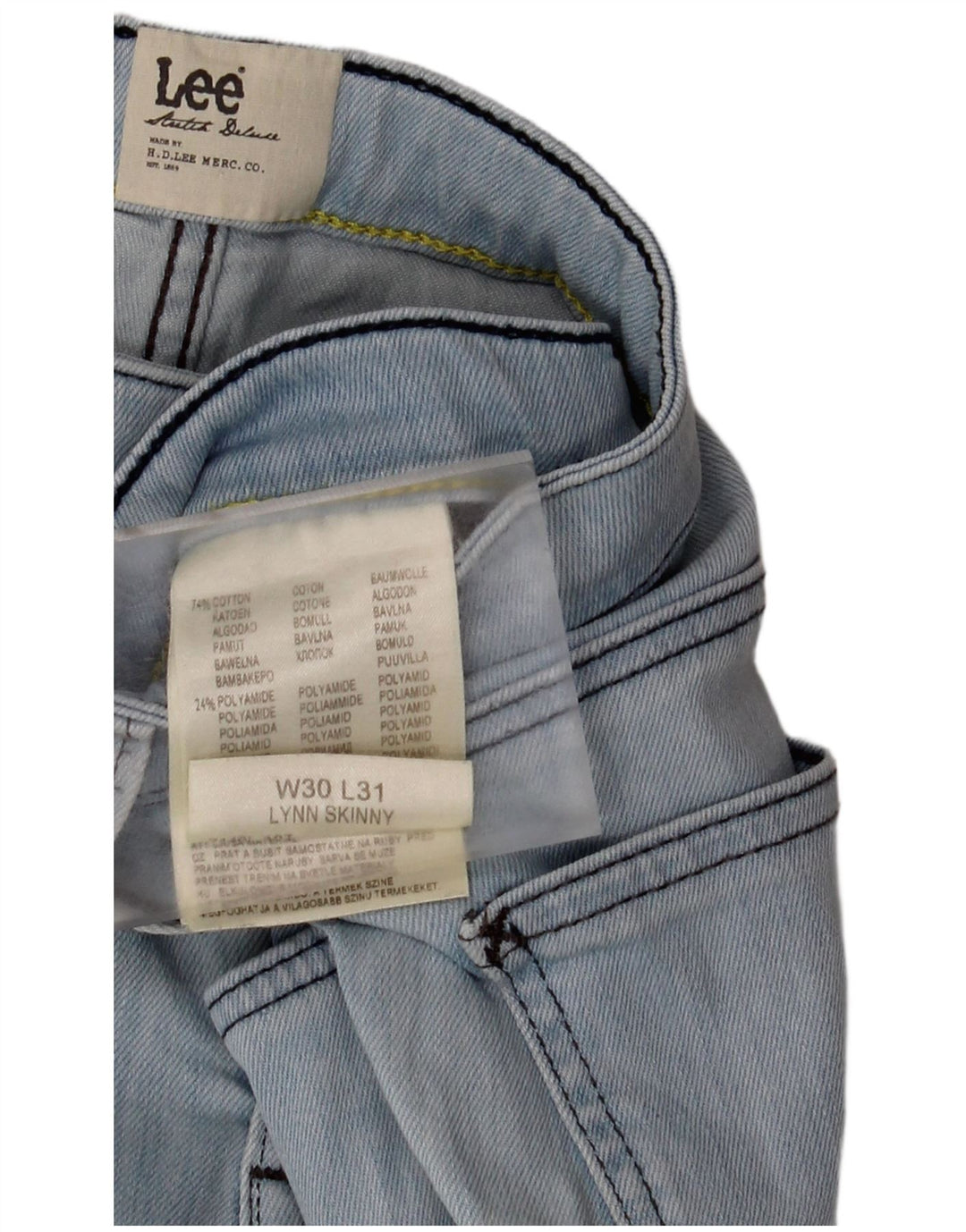 LEE ženske uske traperice Lynn W30 L31 plavi pamuk