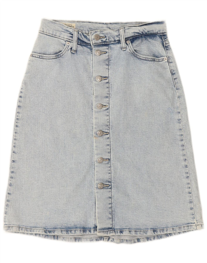 LEVI'S Womens Denim Skirt W26 Small  Blue Cotton