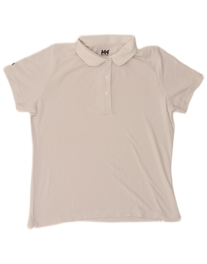 Ženska obična polo majica Helly Hansen UK 14 Srednje bijeli poliamid