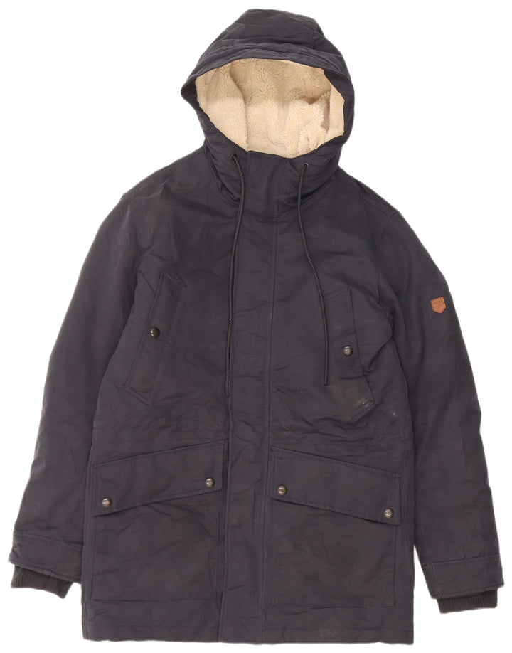 Jack & Jones muška parka jakna s kapuljačom UK 36 Mala tamnoplava poliester