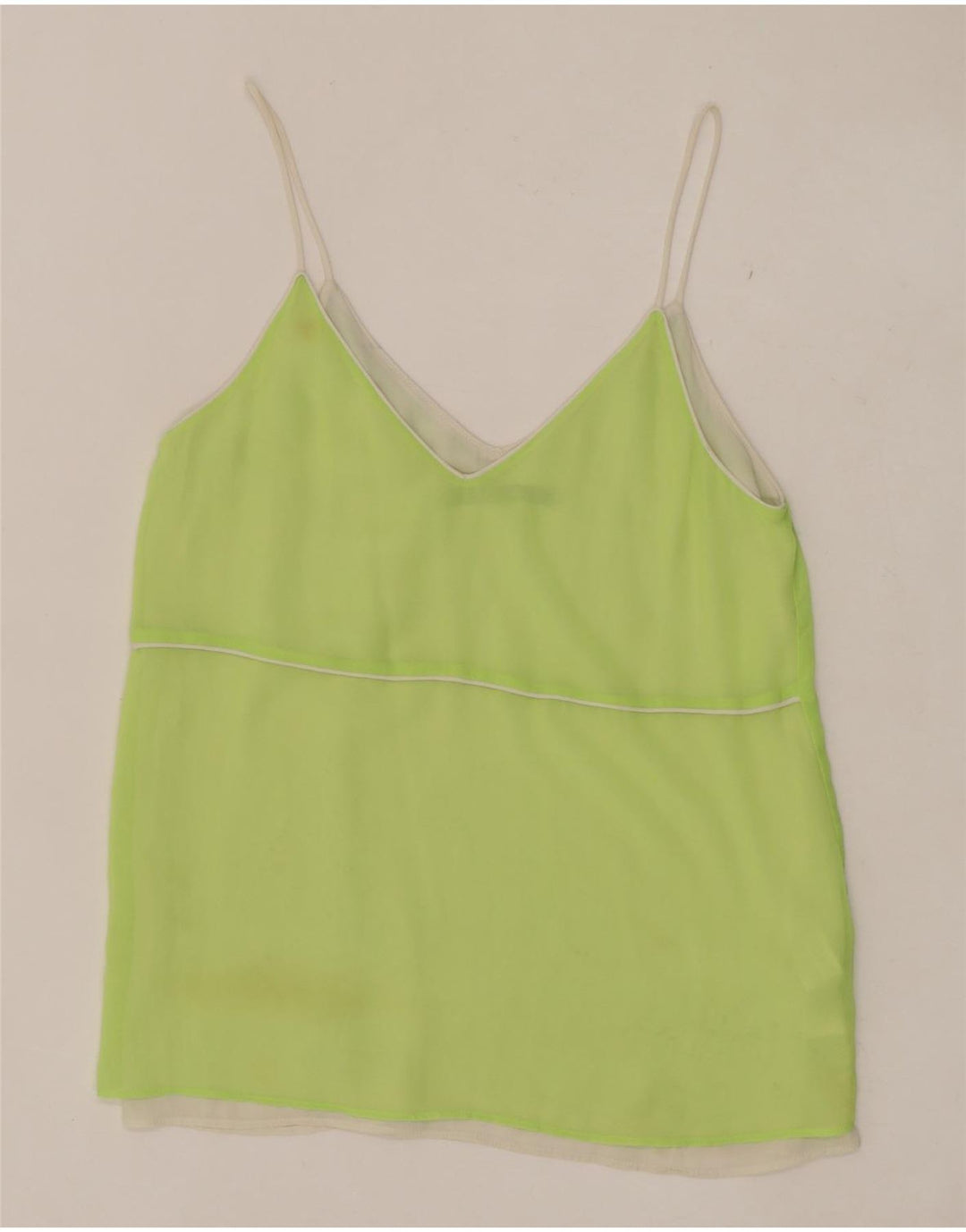 Zara ženski Cami Top UK 10 mali zeleni poliester