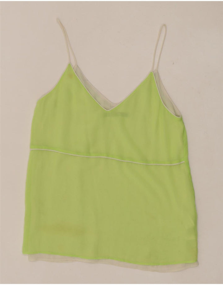 Zara ženski Cami Top UK 10 mali zeleni poliester