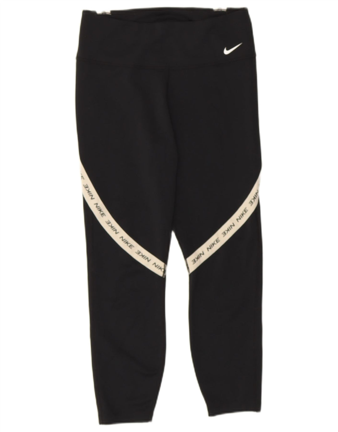 NIKE ženske Dri Fit Graphic Capri tajice UK 12 srednje crne boje