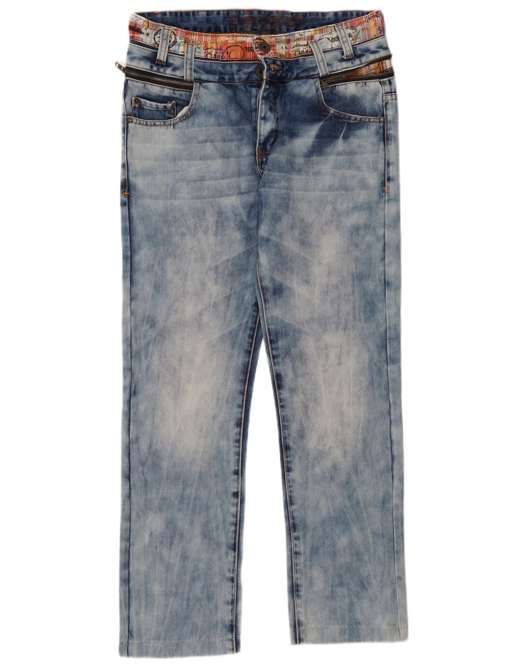 Desigual muške ravne traperice W32 L30 plavi pamuk
