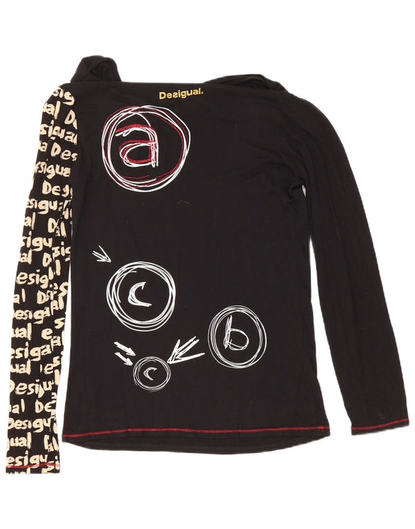Desigual ženska majica dugih rukava s grafikama UK 12 srednje crna