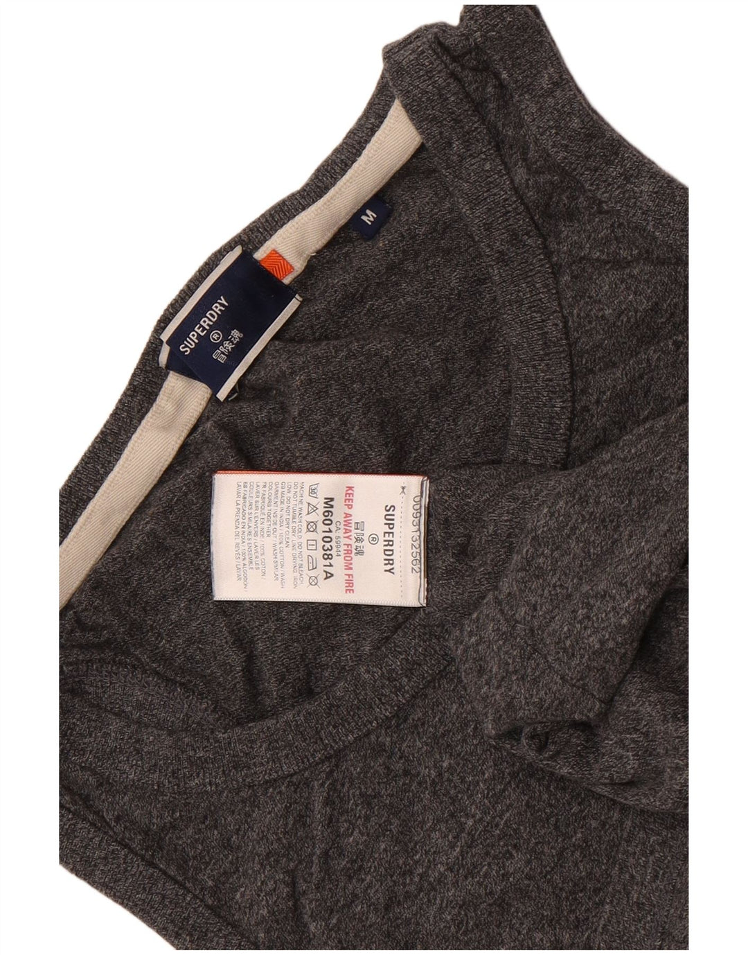 Superdry muški uski prsluk, srednje sivi flekasti pamuk