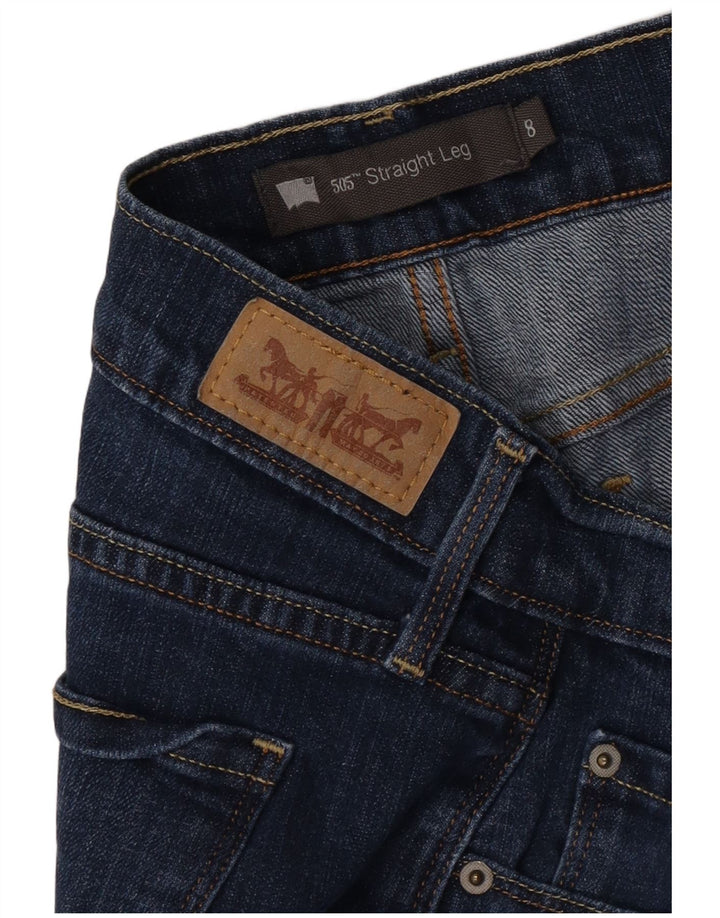 Levi's ženske 505 ravne traperice US 8 srednje W29 L30 plavi pamuk