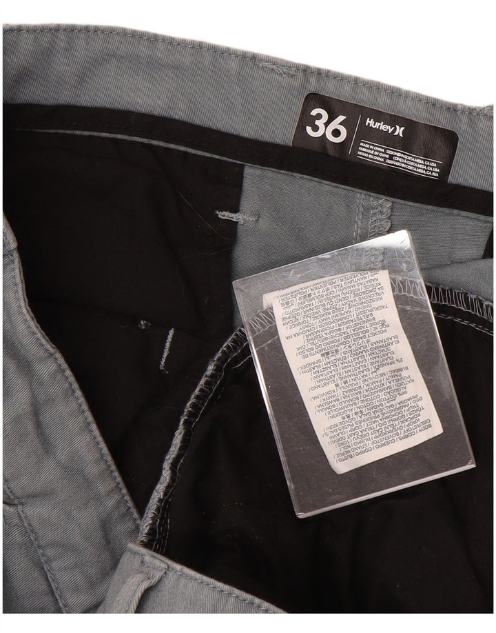 HURLEY Muške ravne chino hlače W36 L32 Sivi pamuk