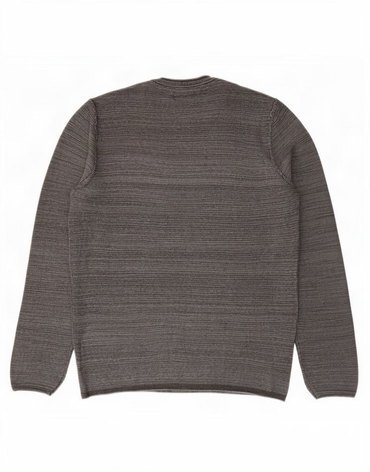 Jack & Jones muški pulover s okruglim izrezom, mali sivi pamuk