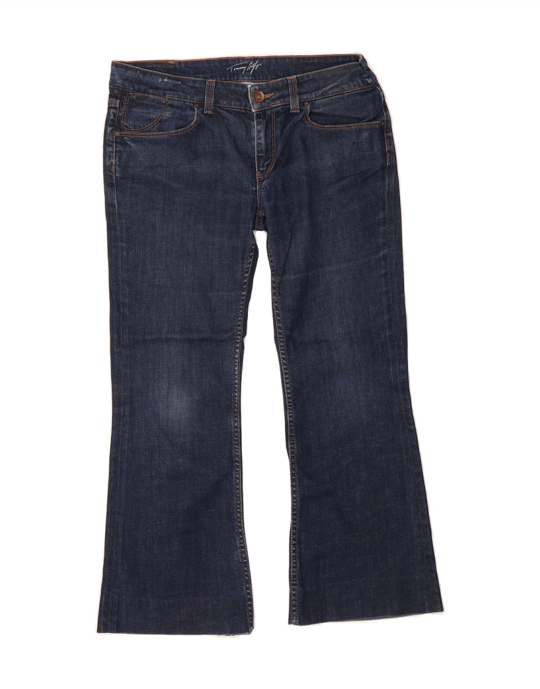 TOMMY HILFIGER Womens Bootcut Jeans W29 L25 Navy Blue Cotton Vintage Tommy Hilfiger and Second-Hand Tommy Hilfiger from Messina Hembry 