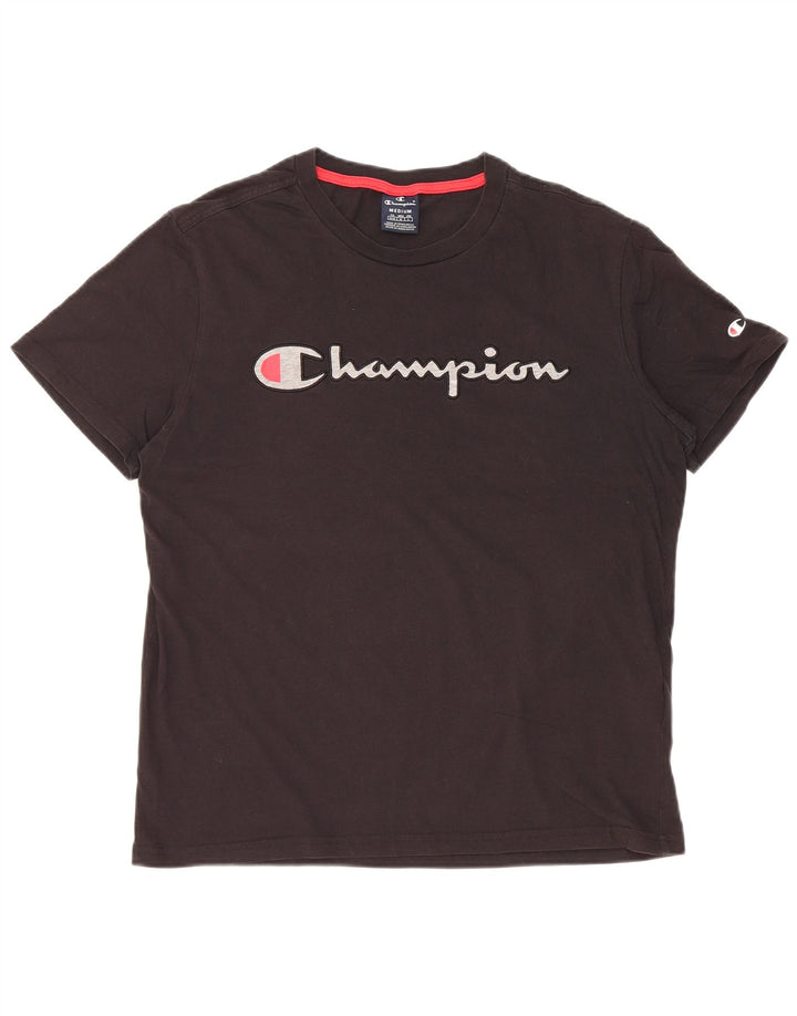 CHAMPION Muška majica kratkih rukava srednje veličine, crni pamuk