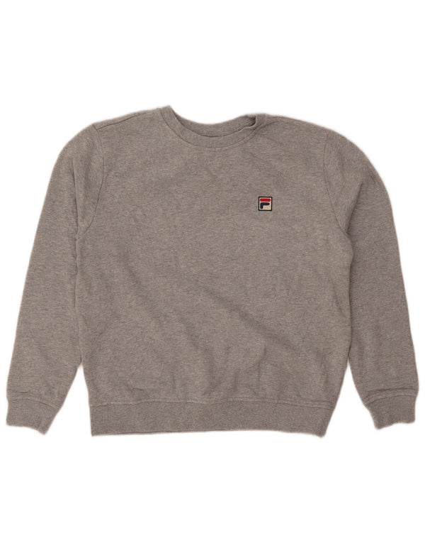 Fila Ženska majica s kratkim rukavima UK 14 Srednje sivi flekasti pamuk