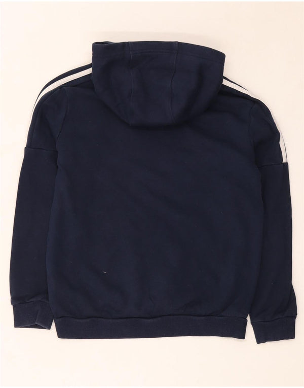 Adidas majica s kapuljačom s kapuljačom za dječake 11-12 godina, tamnoplavi pamuk