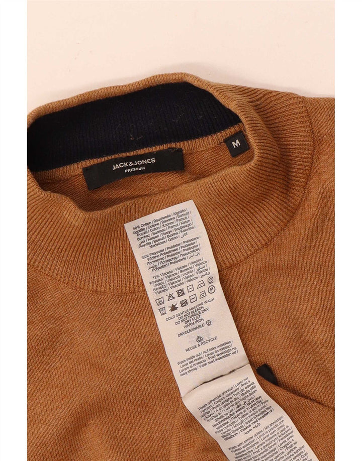 Jack & Jones muški džemper s kornjačičastim ovratnikom, srednje smeđi pamuk