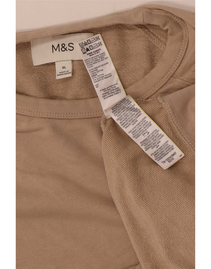 Marks & Spencer muški džemper XL bež pamuk