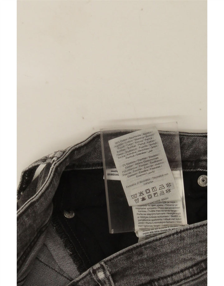 JACK & JONES Muške uske traperice s oskudima W30 L30 Sivi pamuk