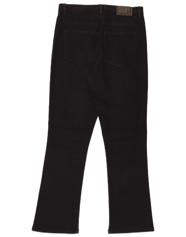 Ženske traperice DKNY Bootcut US 10 Large W30 L30 crni pamuk