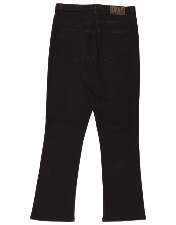 Ženske traperice DKNY Bootcut US 10 Large W30 L30 crni pamuk