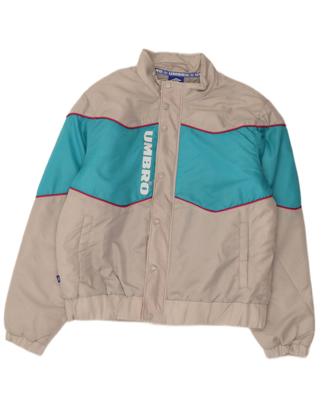 UMBRO muška grafička podstavljena jakna UK 40 Large Gray Colourblock najlon