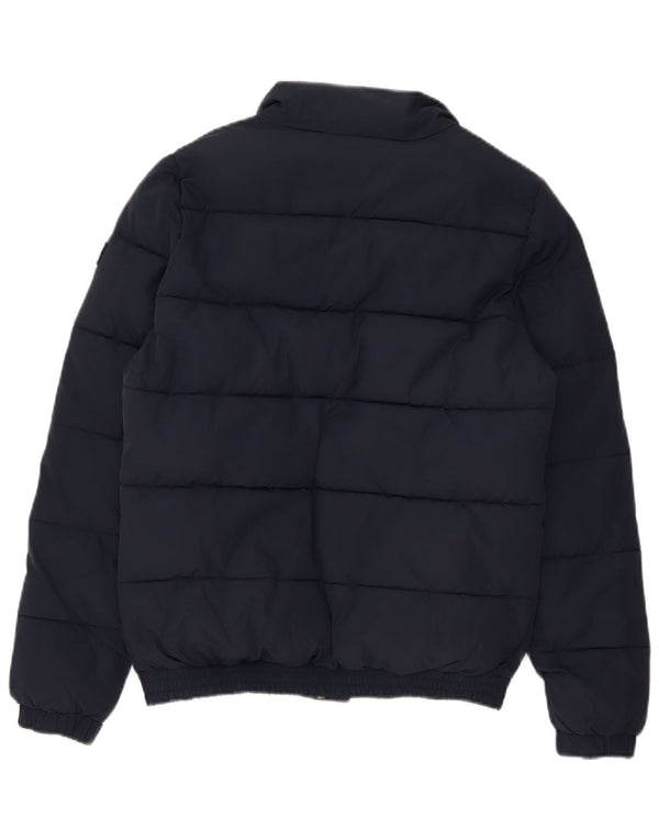 Superdry ženska prevelika podstavljena jakna UK 10 Mala tamnoplava poliester