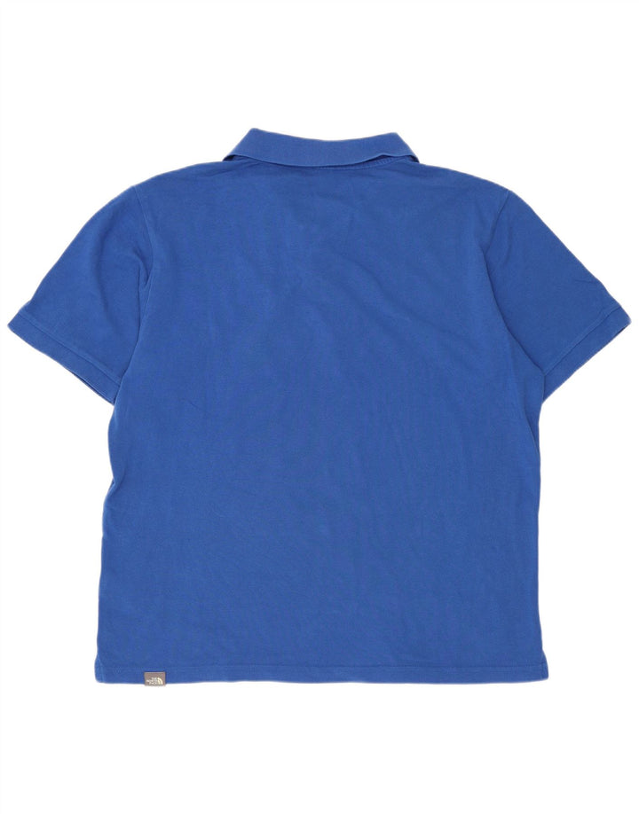 The North Face muška polo majica srednje plavi pamuk