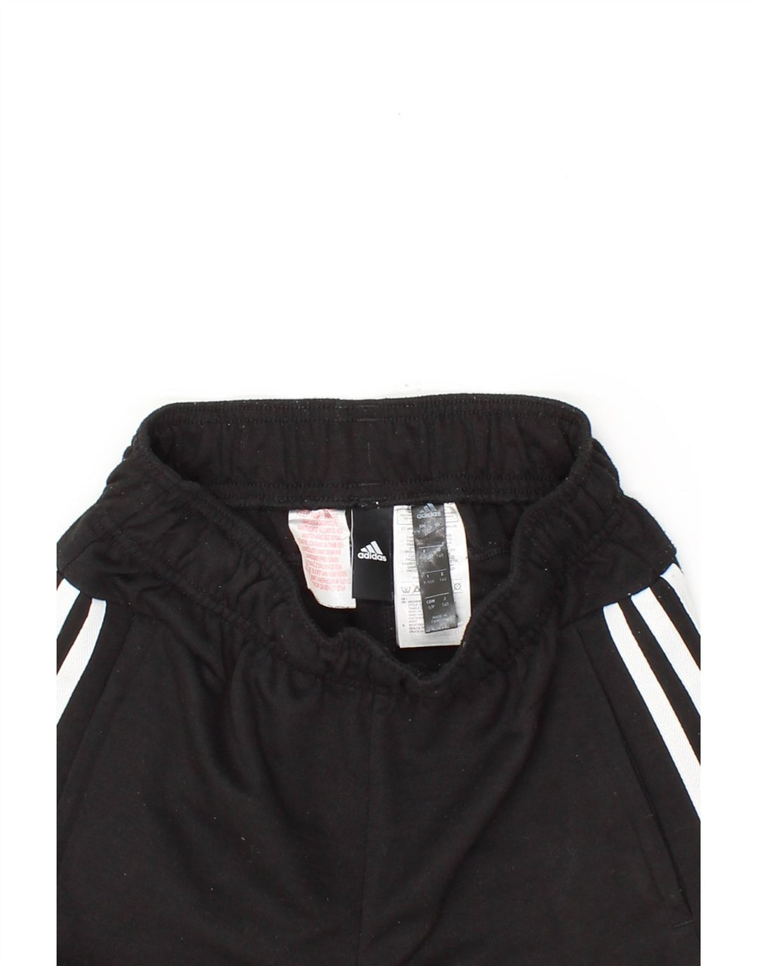 ADIDAS Girls Tracksuit Trousers 9-10 Years Black Polyester Vintage Adidas and Second-Hand Adidas from Messina Hembry 