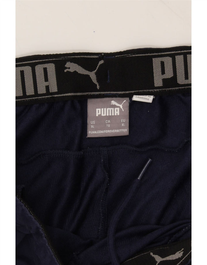 PUMA Mens Tracksuit Trousers XL Navy Blue Colourblock Vintage Puma and Second-Hand Puma from Messina Hembry 