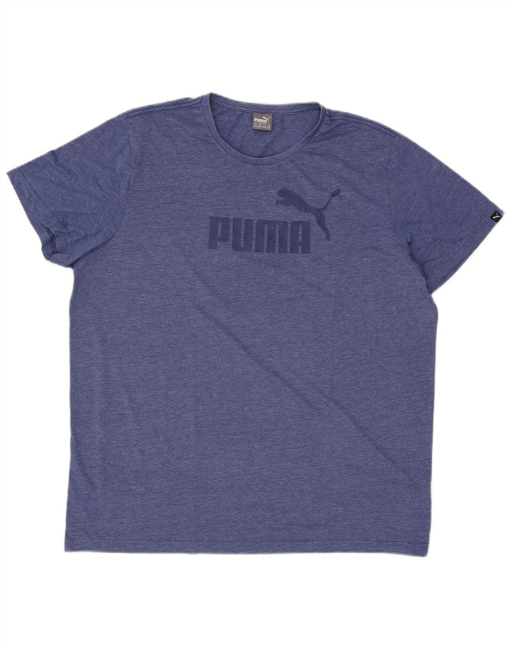 Puma muška majica kratkih rukava s grafičkim motivima 2XL plavi flekasti poliester