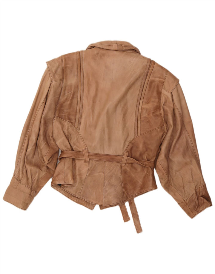 VINTAGE ženska kožna jakna UK 14 velika bež