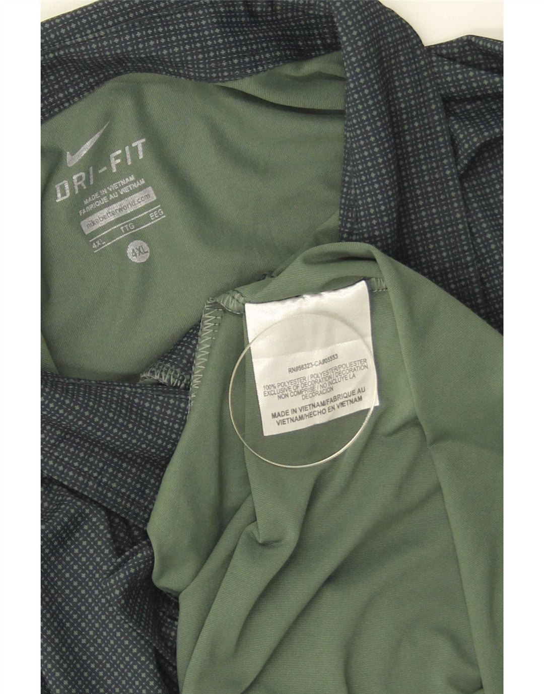 Nike muška Dri Fit polo majica 4XL zeleni poliester na točkice