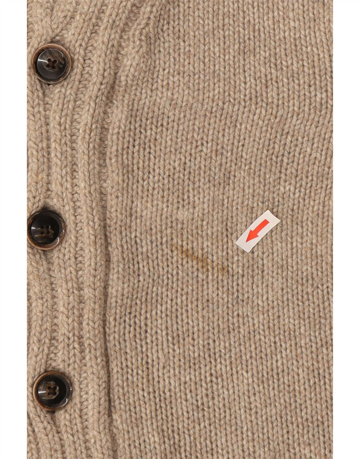 Massimo Dutti muški kardigan pulover XL bež vunene boje