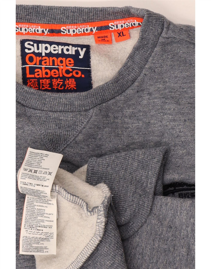 Superdry muški džemper XL plavi flekasti pamuk