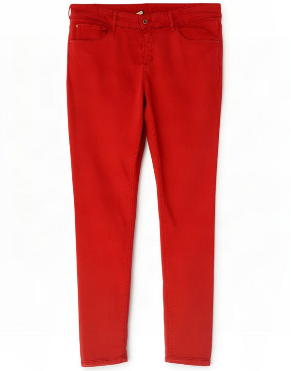 Massimo Dutti Ženske uske ležerne hlače EU 42 Large W32 L28 Red