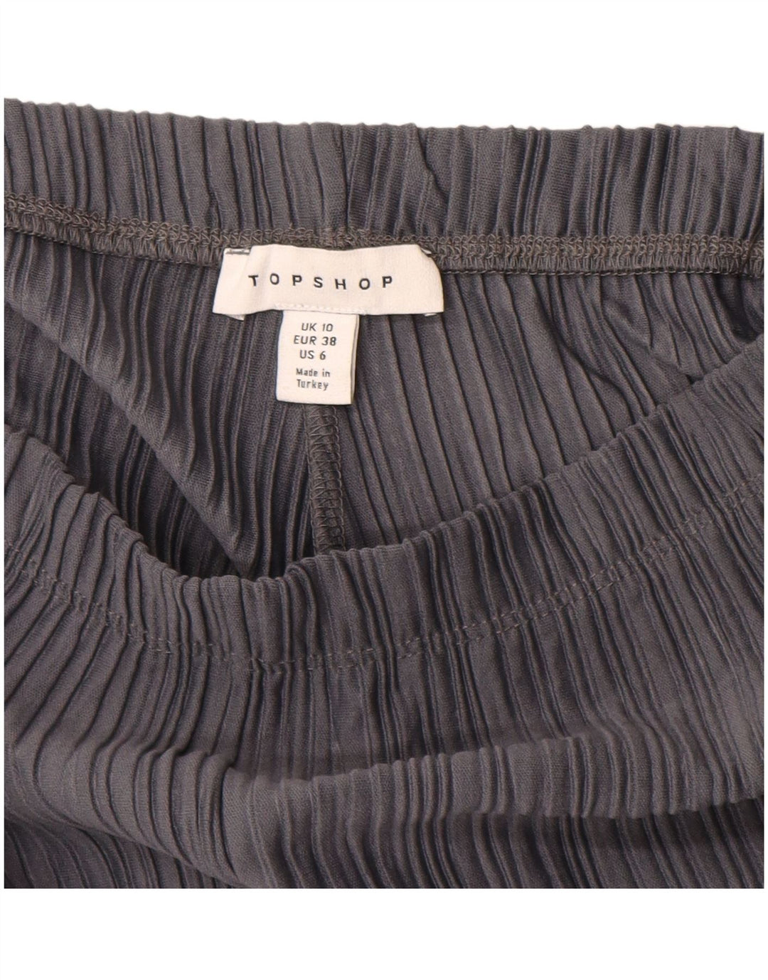 TOPSHOP Ženske široke hlače za trenirku UK 10 Male sive poliesterske hlače