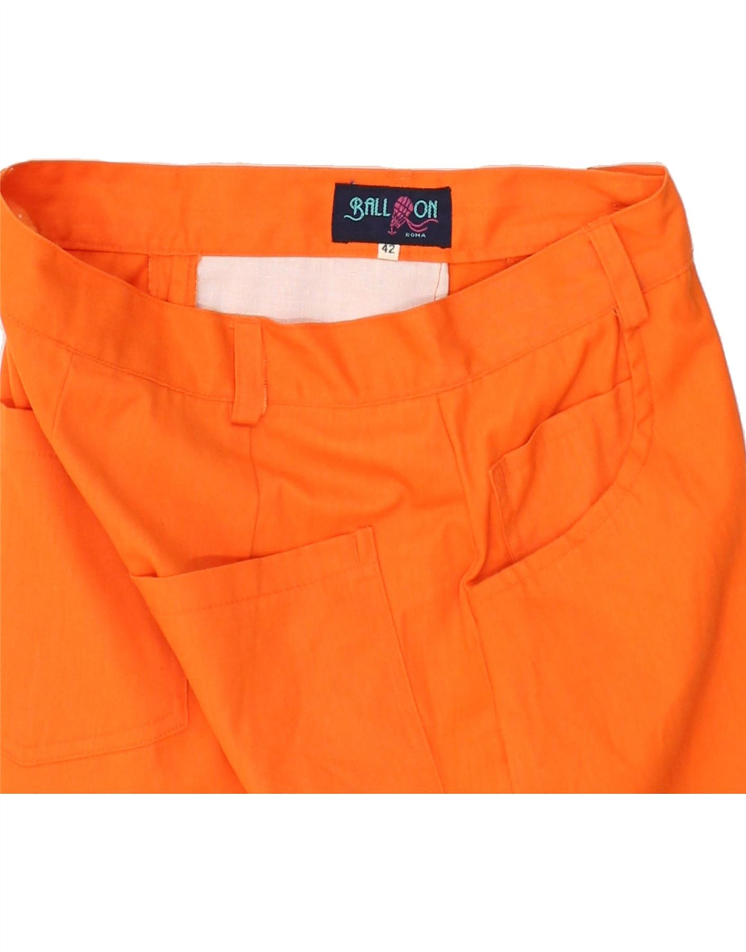 BALLOON Womens Pencil Skirt IT 42 Medium W26  Orange | Vintage Balloon | Thrift | Second-Hand Balloon | Used Clothing | Messina Hembry 