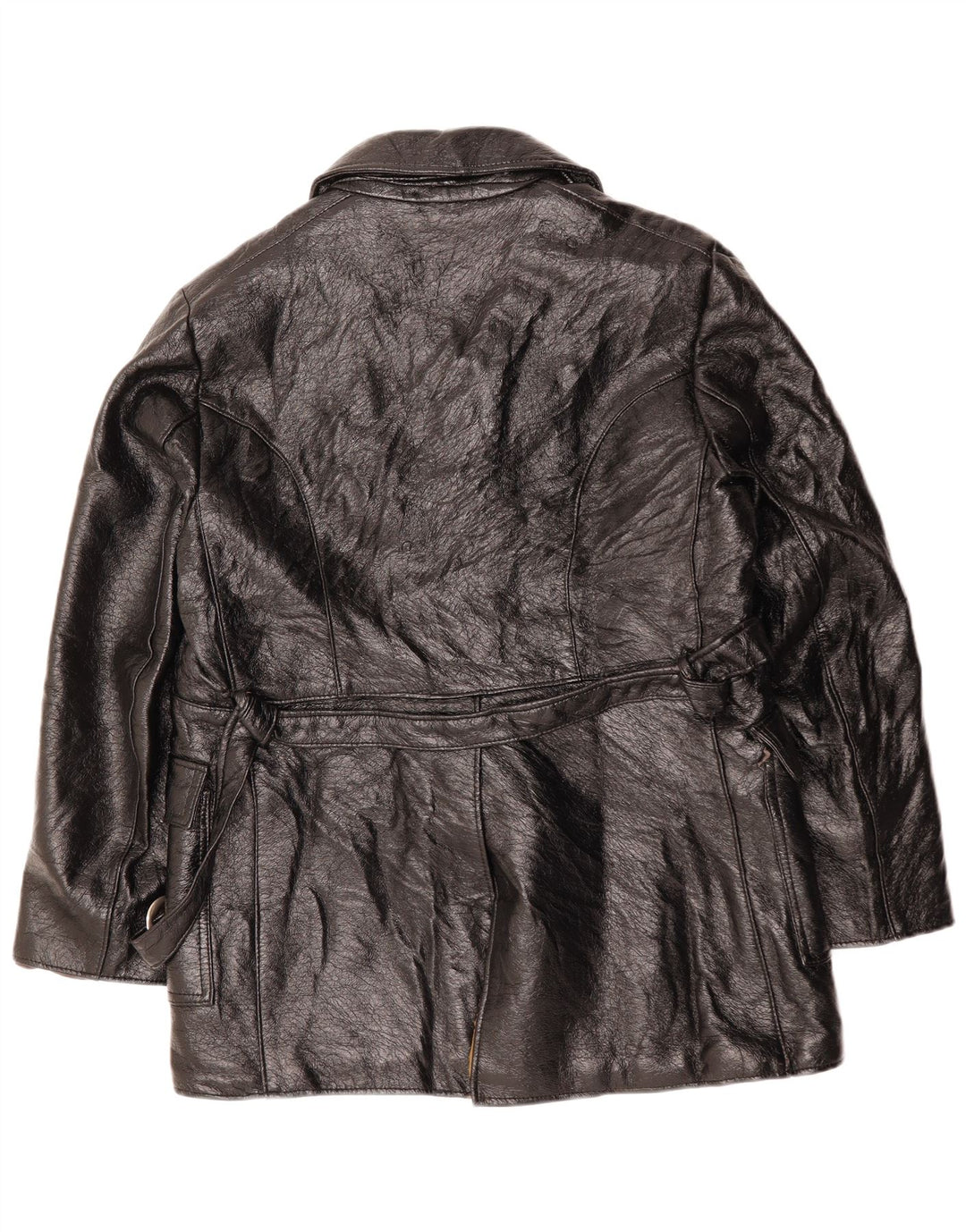 VINTAGE muška šerpa kožna jakna UK 38 srednje crna