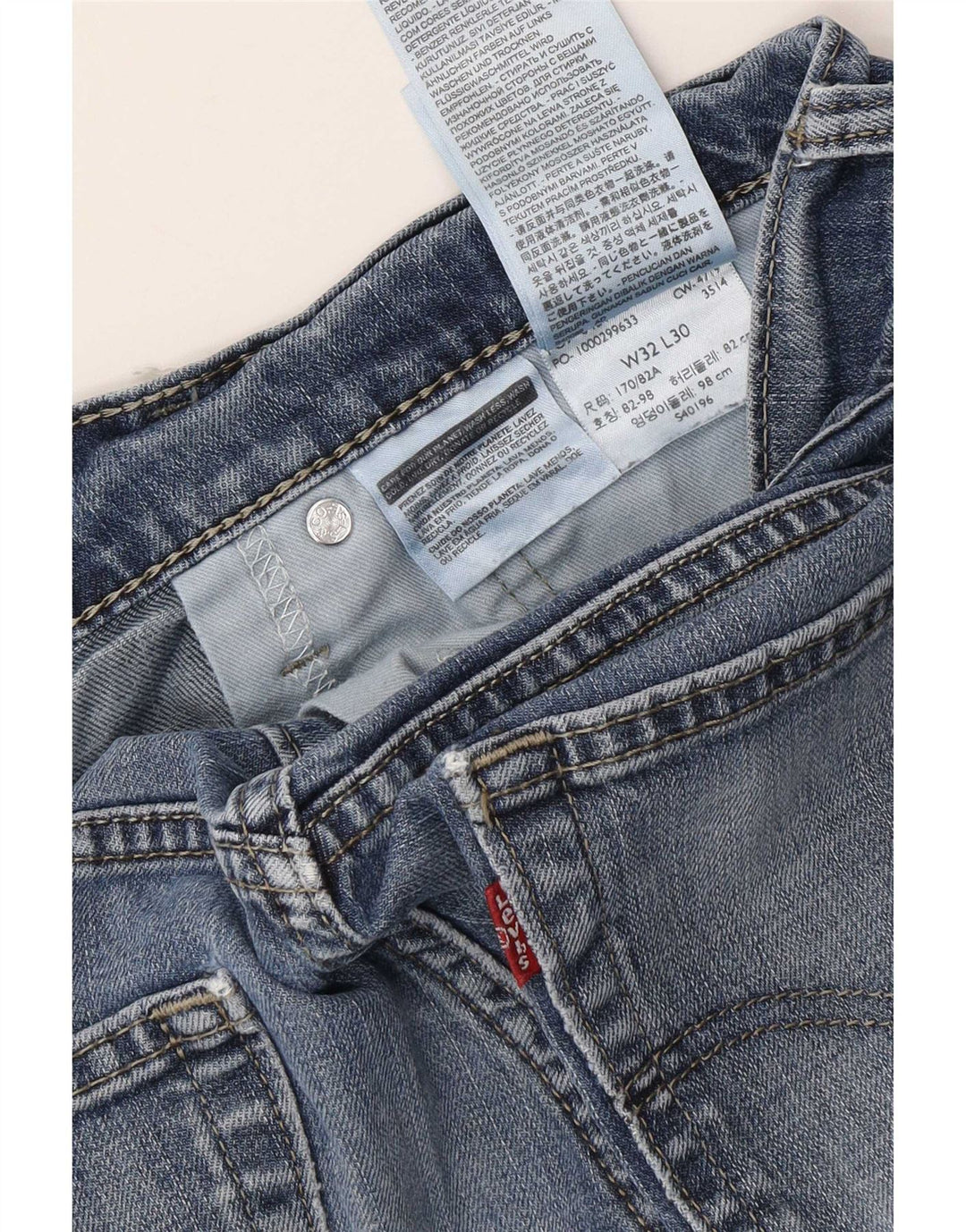 Levi's ženske uske traperice W32 L30 plavi pamuk