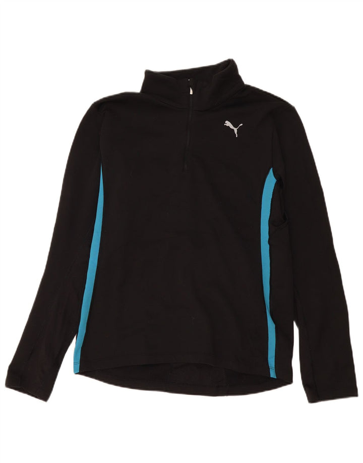 Puma gornji dio trenirke s patentnim izrezom UK 14 srednje crne boje