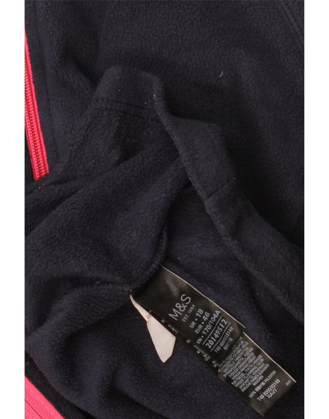 Marks & Spencer ženski džemper od flisa UK 18 XL tamnoplavi poliester
