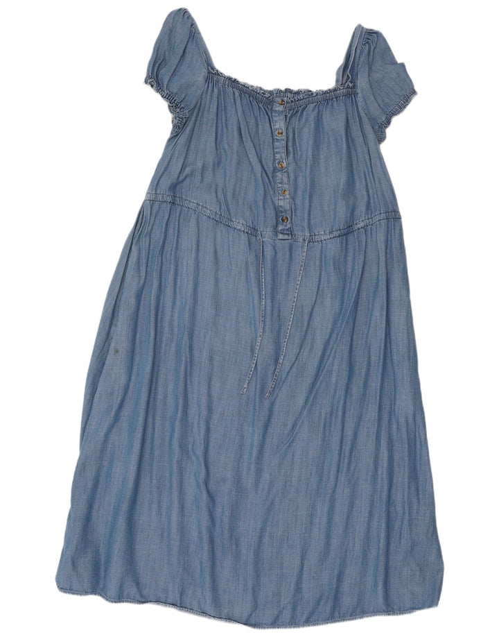 Marks & Spencer ženska maksi haljina UK 16 Large Blue Lyocell
