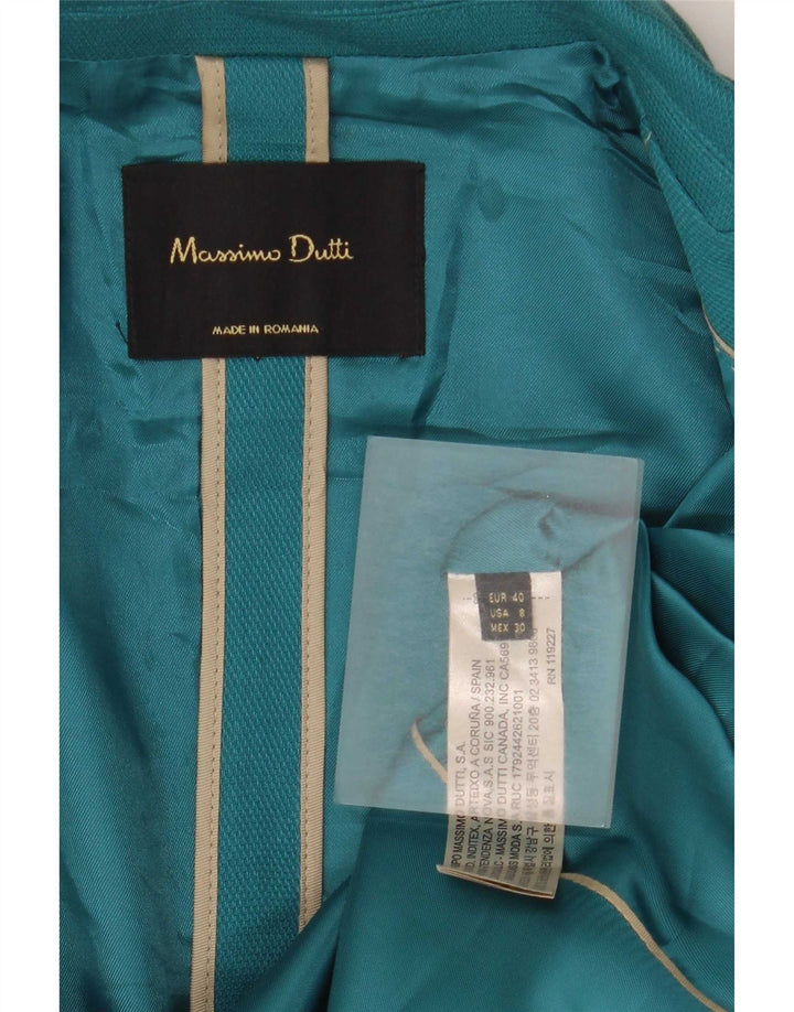 Massimo Dutti ženski sako sa 1 gumbom EU 40 srednje plavi pamuk